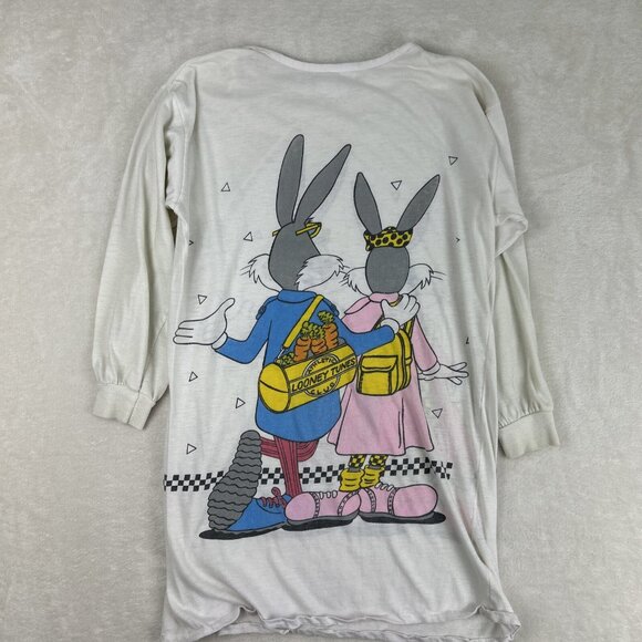 Vintage 1985 Bugs Bunny & Lola Adorable Kids Shirt Size 12 Looney Toons - Picture 8 of 8